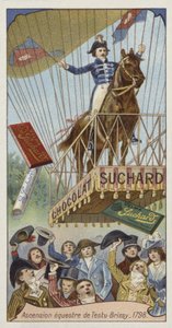 Vol en montgolfière de Pierre Testu-Brissy à cheval, Paris, 1798 - European School